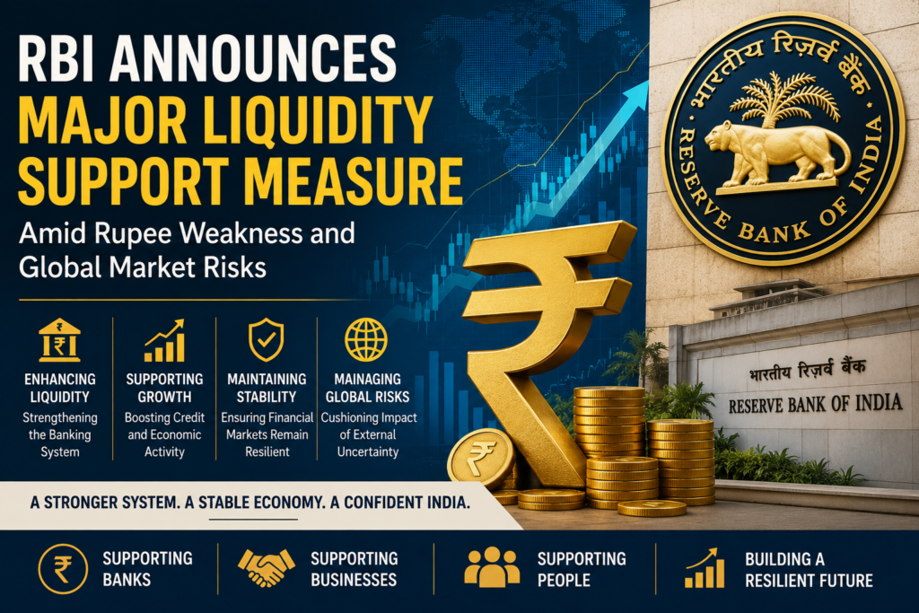 RBI Announces Major Liquidity Support Measure Amid Rupee Weakness and Global Market Risks