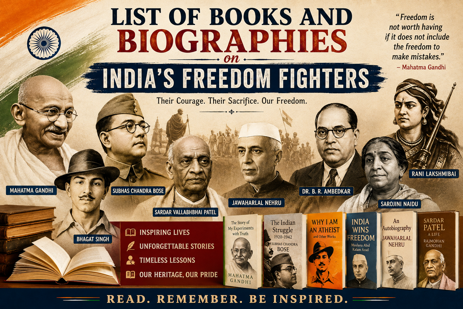 List of Books and Biographies on India’s Freedom Fighters